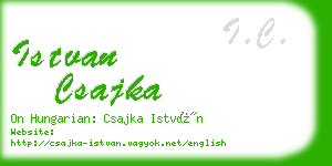 istvan csajka business card